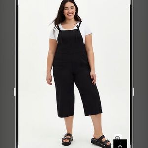Torrid Black Adjustable Overalls